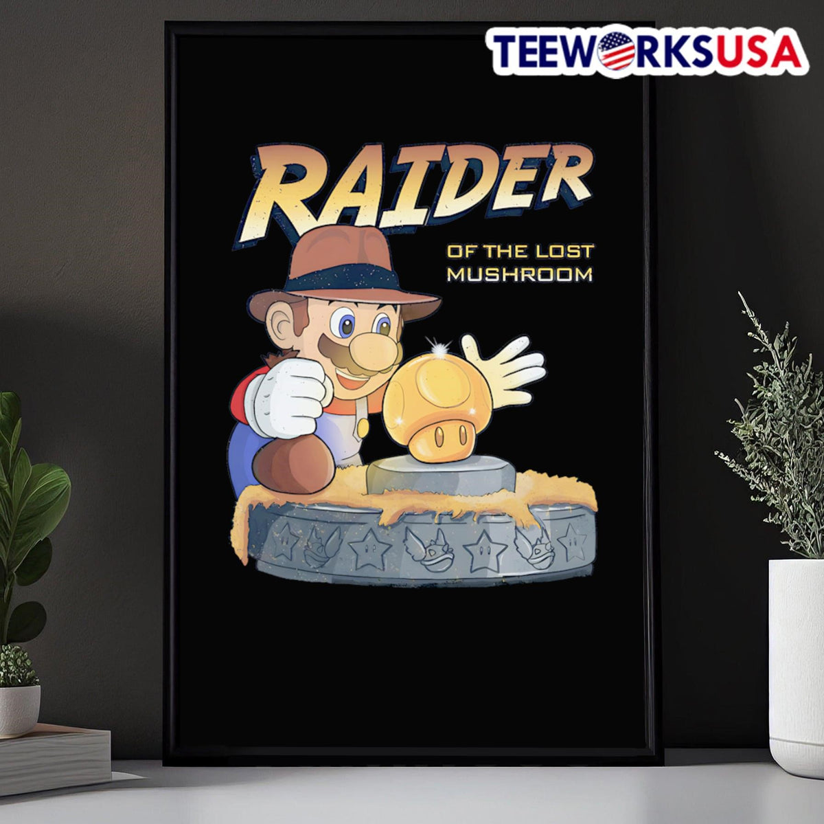 Raider of the lost mushroom Super Mario - Adult & Kids T-Shirts, Sweatshirts & Hoodies apparel design preview 5