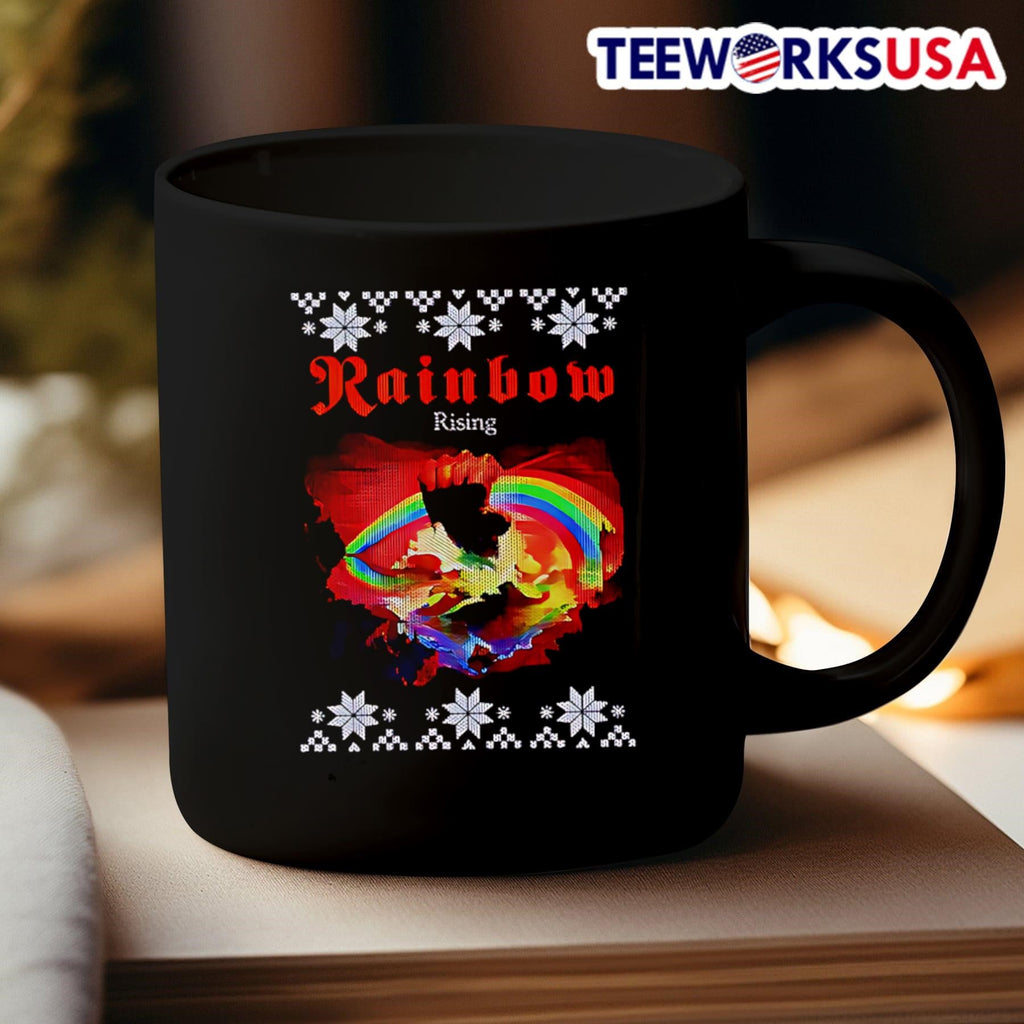 Rainbow rising ugly Christmas - Adult & Kids T-Shirts, Sweatshirts & Hoodies apparel design preview 3