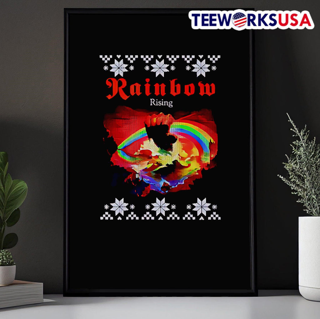 Rainbow rising ugly Christmas - Adult & Kids T-Shirts, Sweatshirts & Hoodies apparel design preview 5