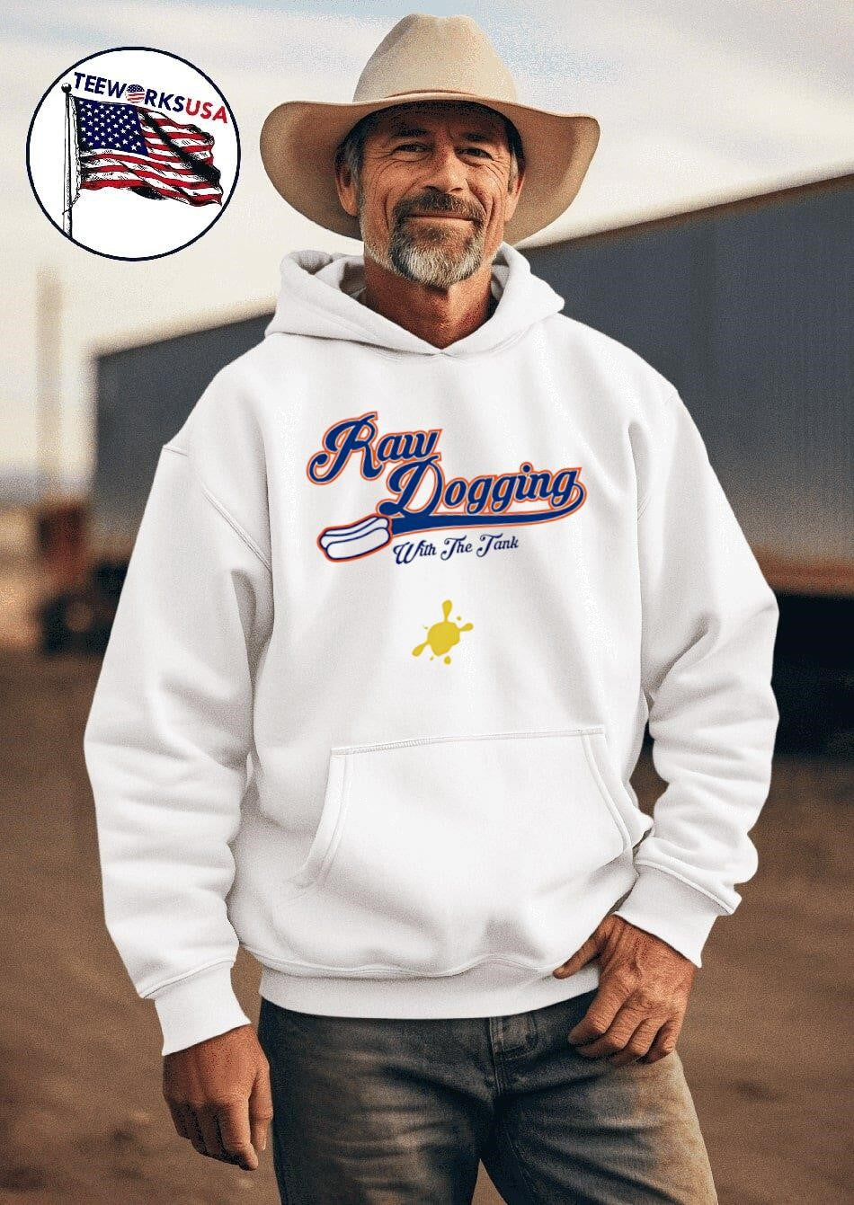 Raw Dogging with the tank - Adult & Kids T-Shirts, Sweatshirts & Hoodies apparel design preview 2