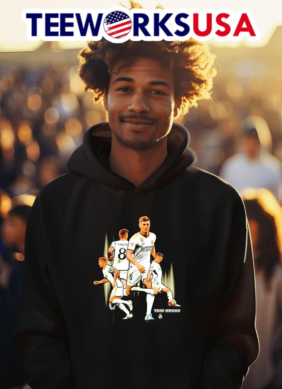 Real Madrid Toni Kroos player number 8 - Adult & Kids T-Shirts, Sweatshirts & Hoodies apparel design preview 2