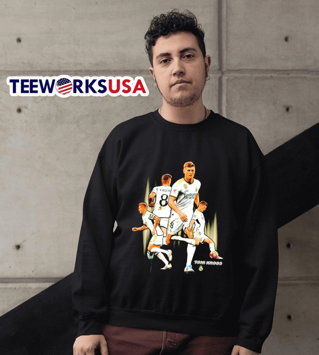 Real Madrid Toni Kroos player number 8 - Adult & Kids T-Shirts, Sweatshirts & Hoodies apparel design preview 3