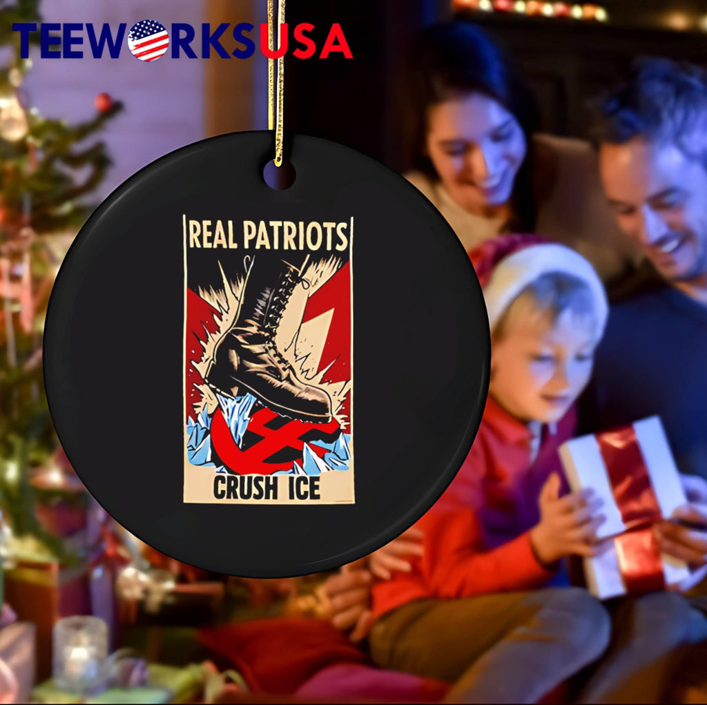 Real Patriots Crush Ice - Adult & Kids T-Shirts, Sweatshirts & Hoodies apparel design preview 4