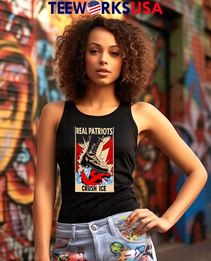 Real Patriots Crush Ice - Adult & Kids T-Shirts, Sweatshirts & Hoodies apparel design preview 7