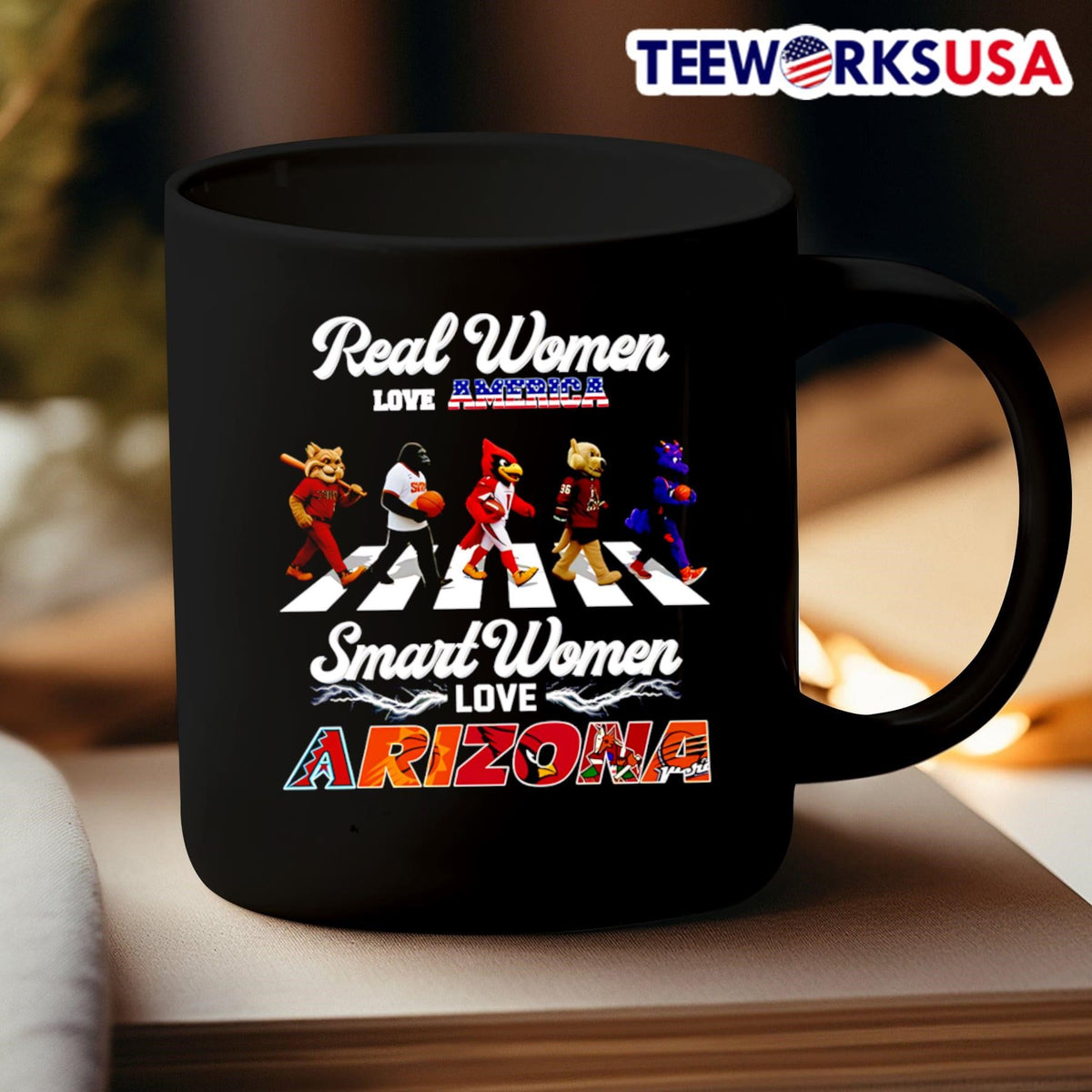 Real women love America smart Arizona sports mascot - Adult & Kids T-Shirts, Sweatshirts & Hoodies apparel design preview 3