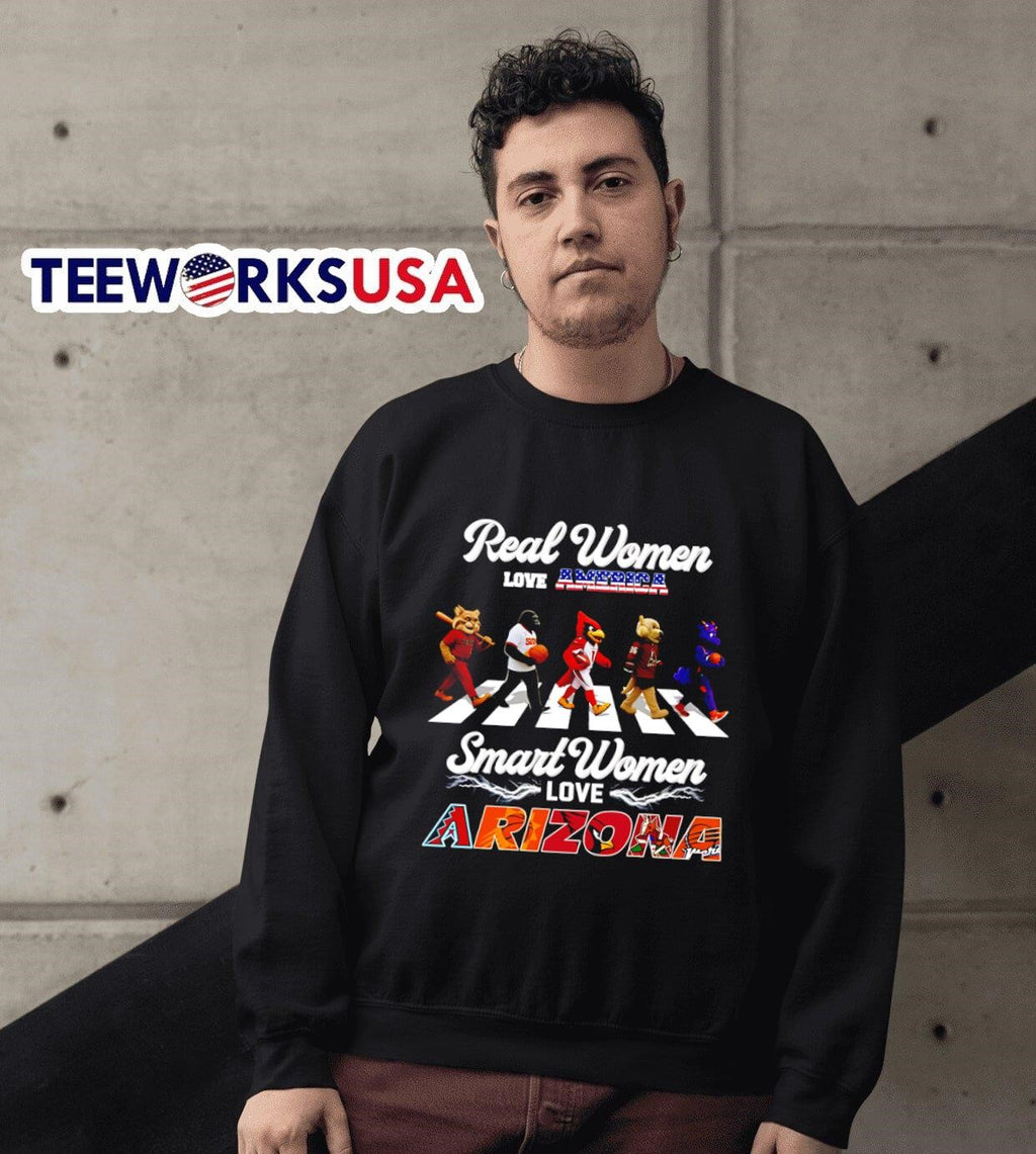 Real women love America smart Arizona sports mascot - Adult & Kids T-Shirts, Sweatshirts & Hoodies apparel design preview 6