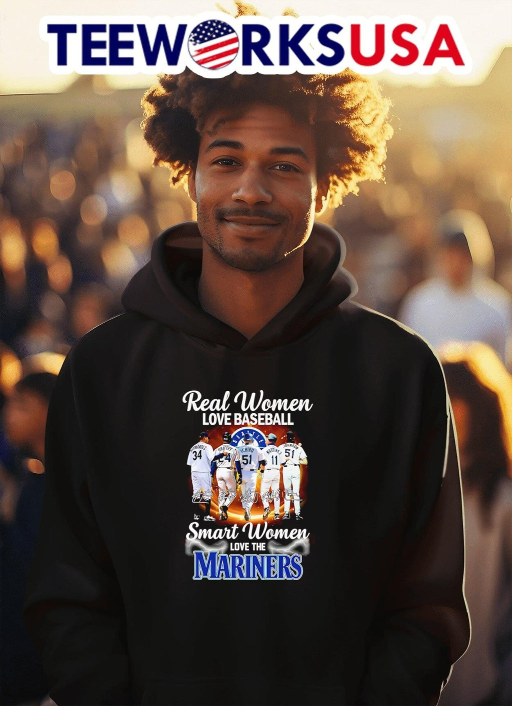Real women love baseball smart the Marines - Adult & Kids T-Shirts, Sweatshirts & Hoodies apparel design preview 2