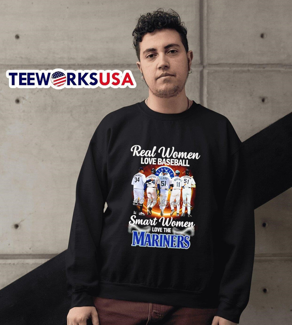Real women love baseball smart the Marines - Adult & Kids T-Shirts, Sweatshirts & Hoodies apparel design preview 6