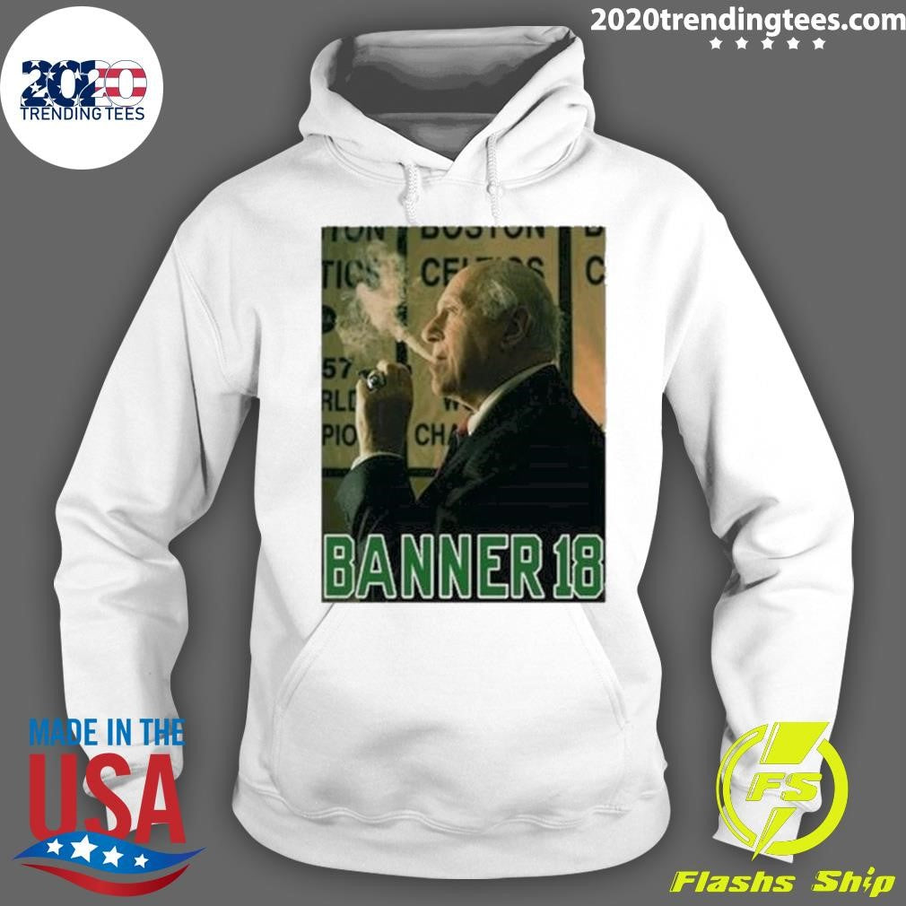 Red Auerbach Banner 18 - Adult & Kids T-Shirts, Sweatshirts & Hoodies apparel design preview 2