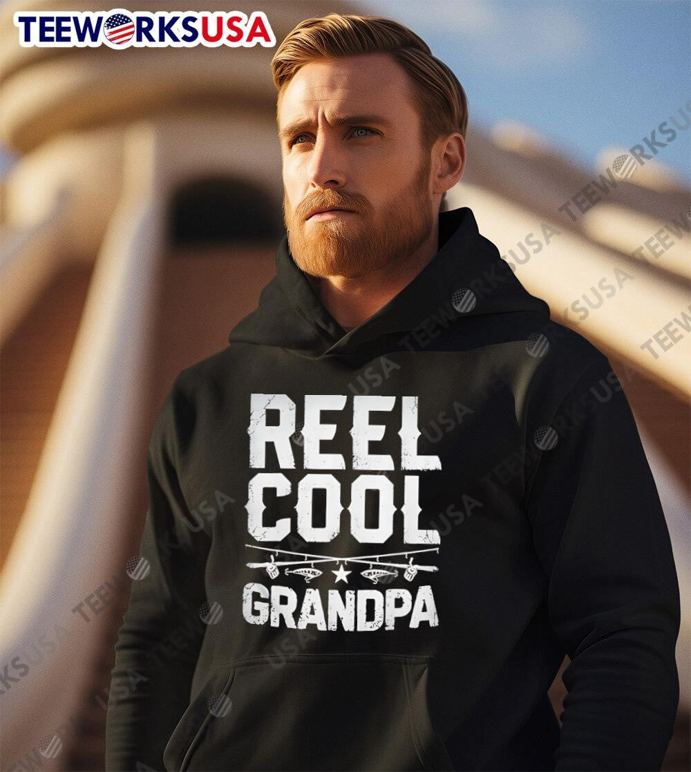 Reel cool grandpa retro - Adult & Kids T-Shirts, Sweatshirts & Hoodies apparel design preview 2