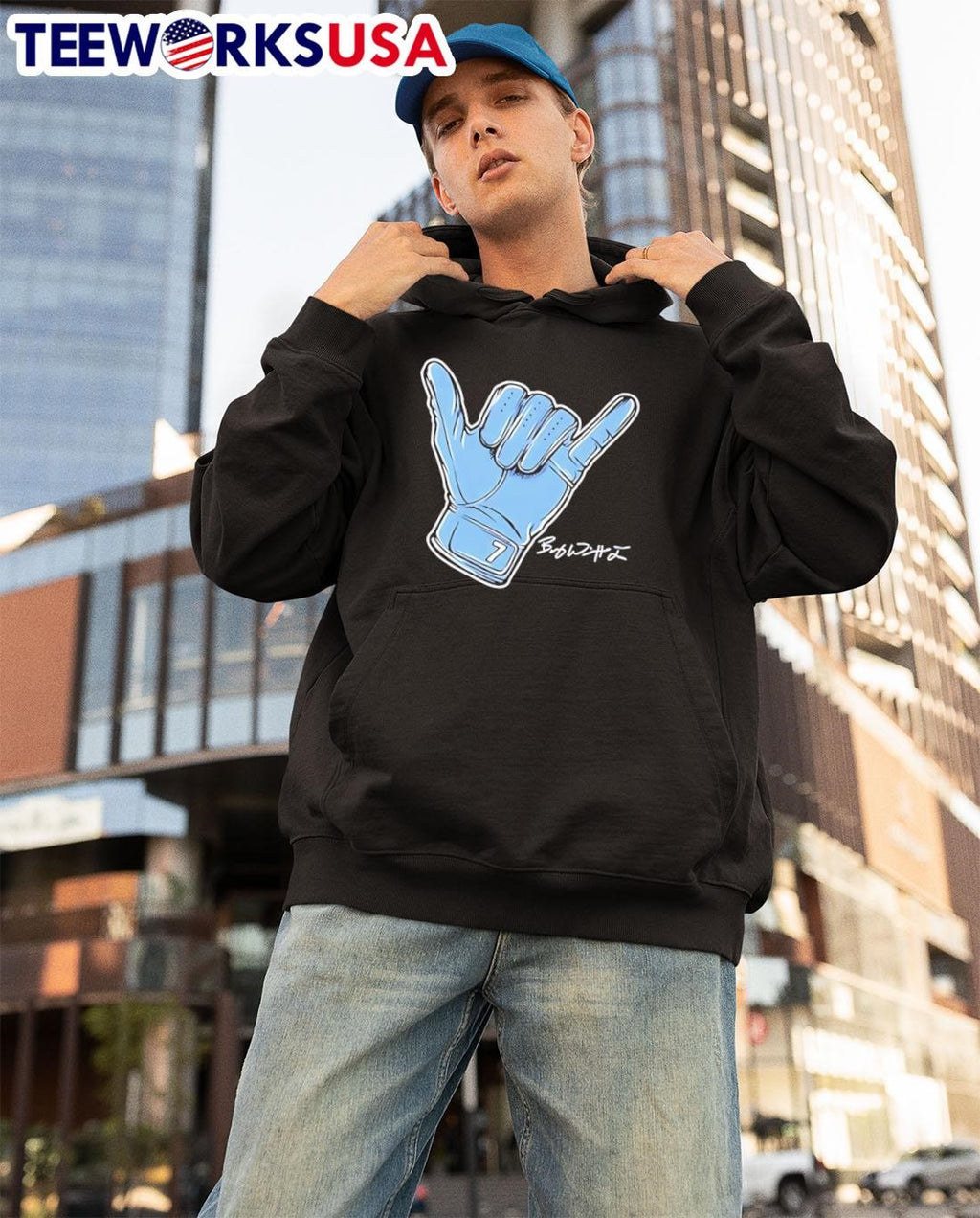 Relaxed style bobby witt jr hang loose - Adult & Kids T-Shirts, Sweatshirts & Hoodies apparel design preview 3