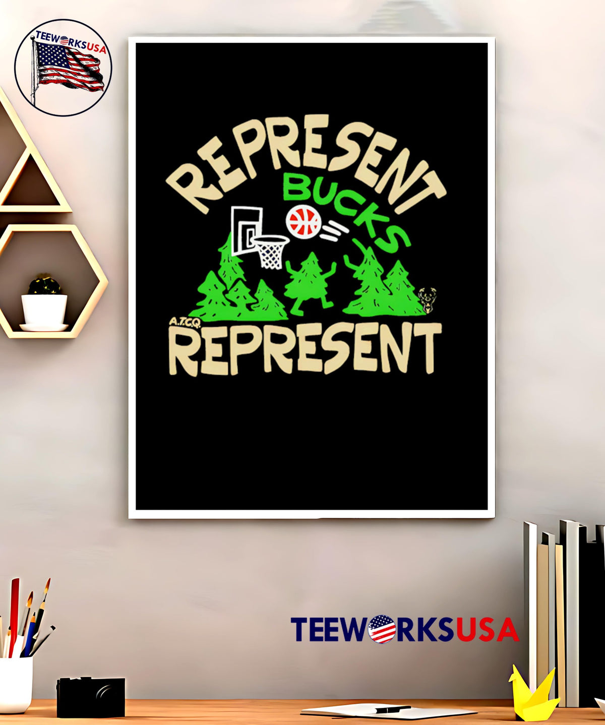 Represent Bucks - Adult & Kids T-Shirts, Sweatshirts & Hoodies apparel design preview 5