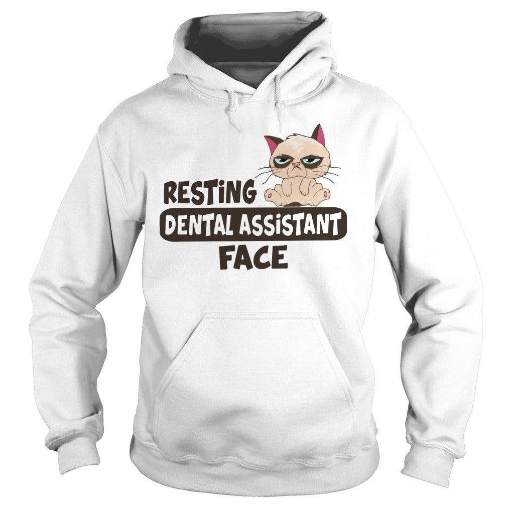 Resting Dental Assistant Face Cats - Adult & Kids T-Shirts, Sweatshirts & Hoodies apparel design preview 4
