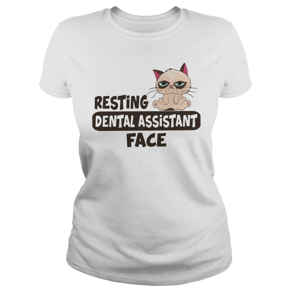 Resting Dental Assistant Face Cats - Adult & Kids T-Shirts, Sweatshirts & Hoodies apparel design preview 2