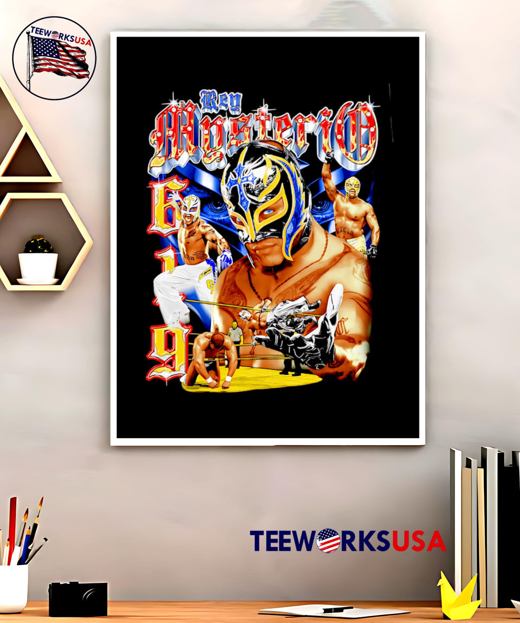 Rey Mysterio graphic art - Adult & Kids T-Shirts, Sweatshirts & Hoodies apparel design preview 5