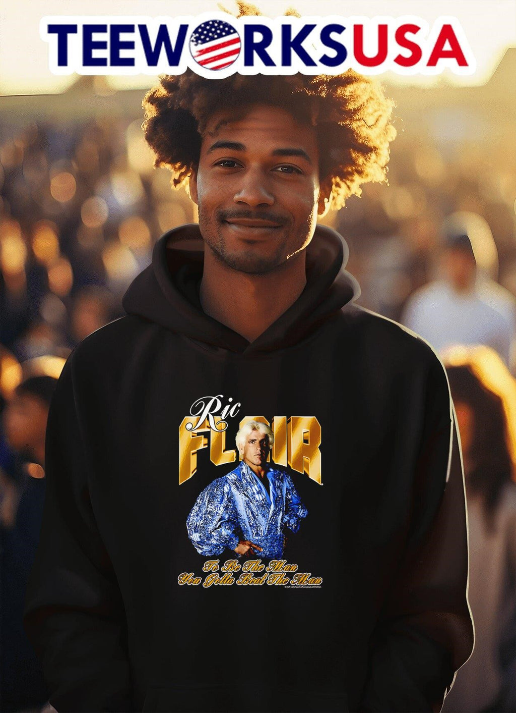 Ric Flair To Be The Man - Adult & Kids T-Shirts, Sweatshirts & Hoodies apparel design preview 2
