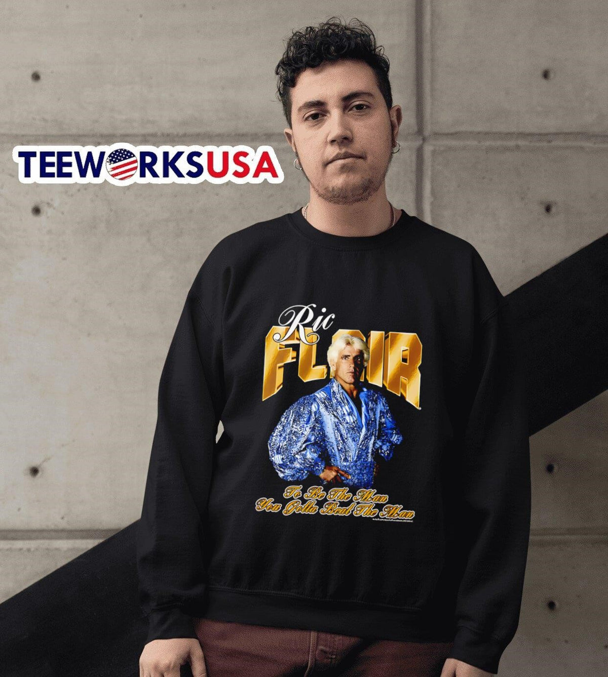 Ric Flair To Be The Man - Adult & Kids T-Shirts, Sweatshirts & Hoodies apparel design preview 6