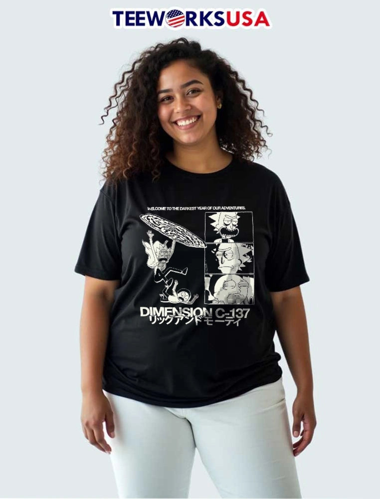 Rick And Morty Welcome To The Darkest Year Of Our - Adult & Kids T-Shirts, Sweatshirts & Hoodies apparel design preview 3