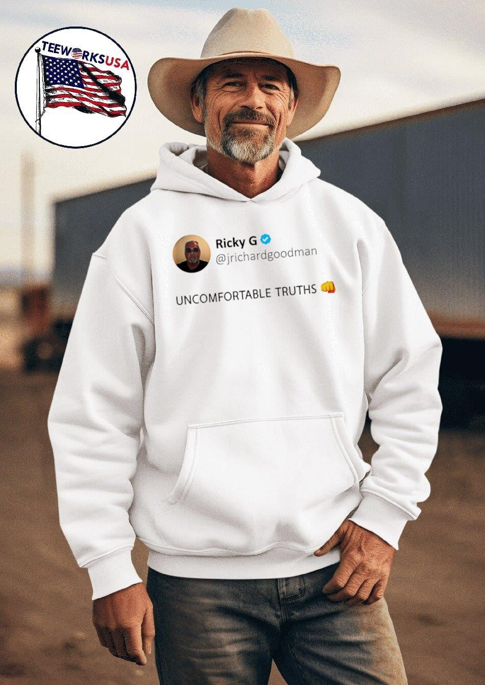 Ricky G Uncomfortable truths - Adult & Kids T-Shirts, Sweatshirts & Hoodies apparel design preview 2