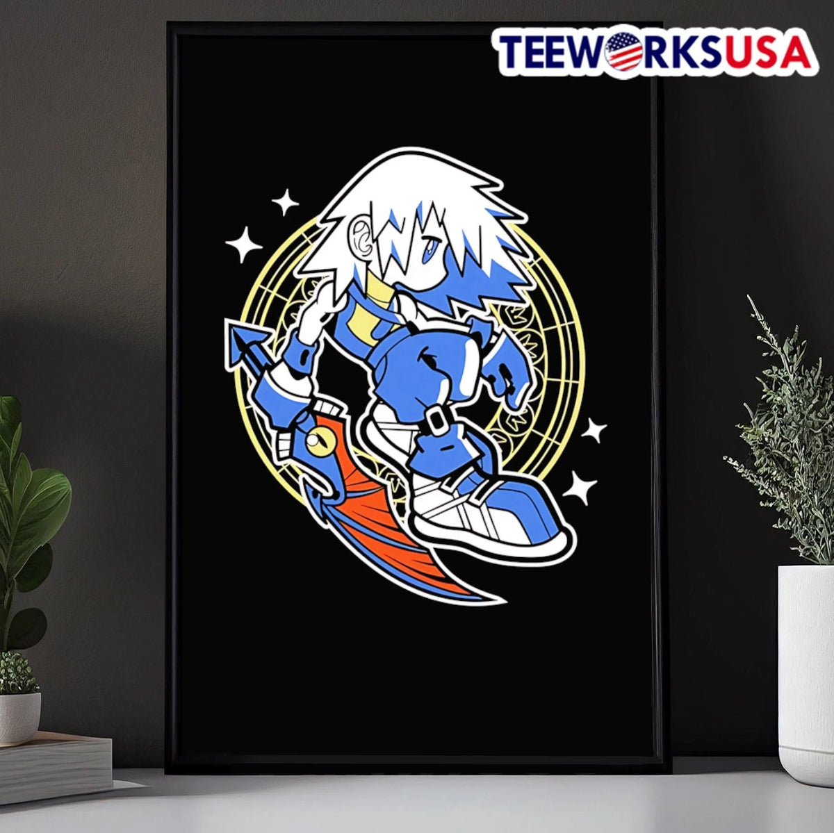 Riku with Way to the Dawn Keyblade Kingdom Hearts - Adult & Kids T-Shirts, Sweatshirts & Hoodies apparel design preview 5