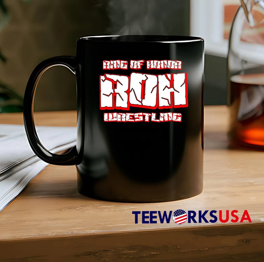 Ring of Honor Wrestling Cracked Text Logo - Adult & Kids T-Shirts, Sweatshirts & Hoodies apparel design preview 2