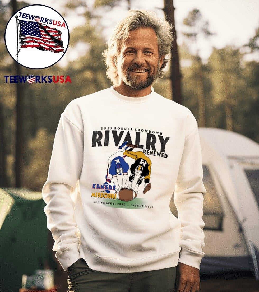 Rivalry Renewed Border Showdown 2025 Kansas vs - Adult & Kids T-Shirts, Sweatshirts & Hoodies apparel design preview 3