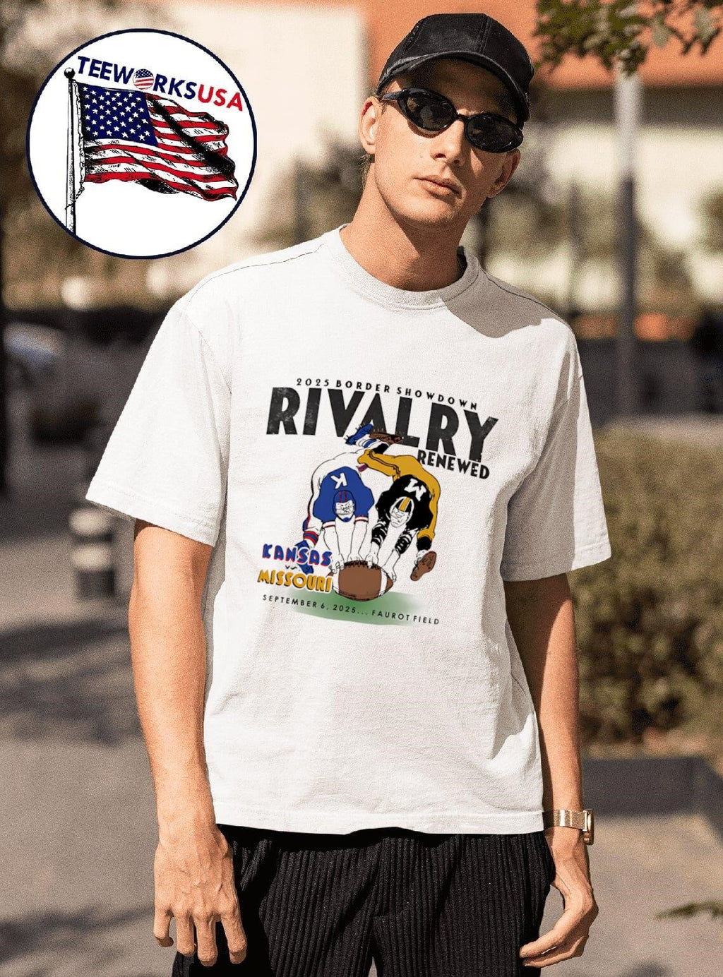 Rivalry Renewed Border Showdown 2025 Kansas vs - Adult & Kids T-Shirts, Sweatshirts & Hoodies apparel design preview 1