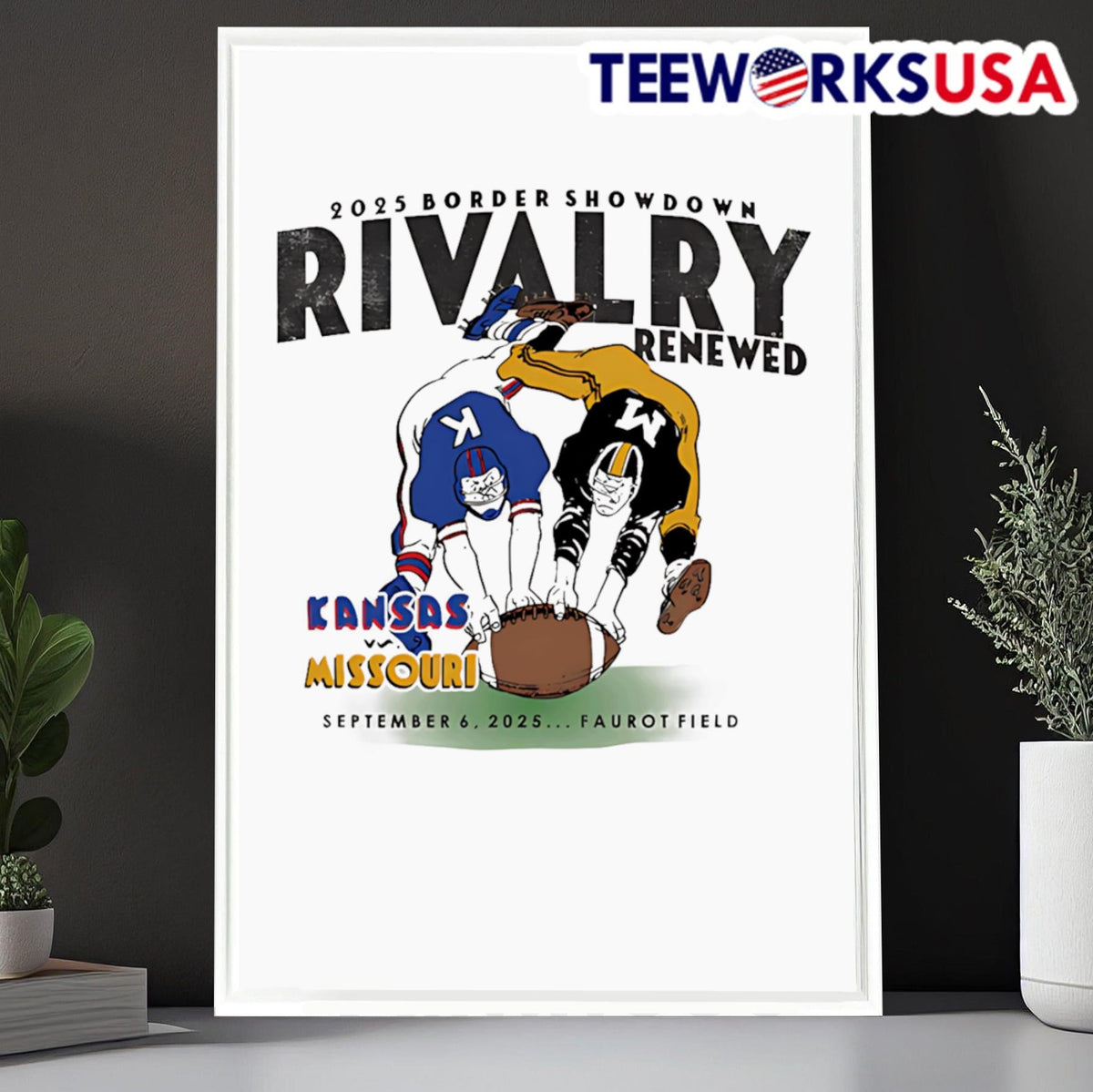 Rivalry Renewed Border Showdown 2025 Kansas vs - Adult & Kids T-Shirts, Sweatshirts & Hoodies apparel design preview 6