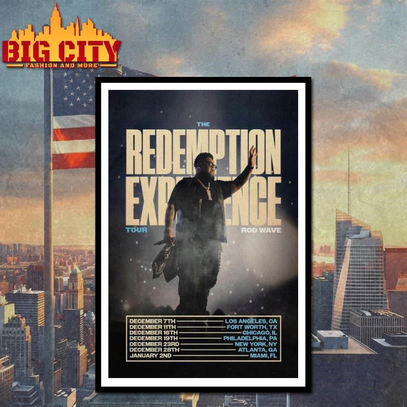 Rod Wave Redemption 2025 Poster - Adult & Kids T-Shirts, Sweatshirts & Hoodies apparel design preview 4