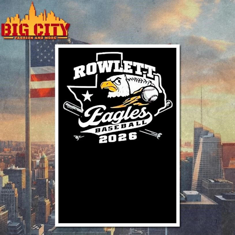 Rowlett Eagles baseball 2026 Logo - Adult & Kids T-Shirts, Sweatshirts & Hoodies apparel design preview 4