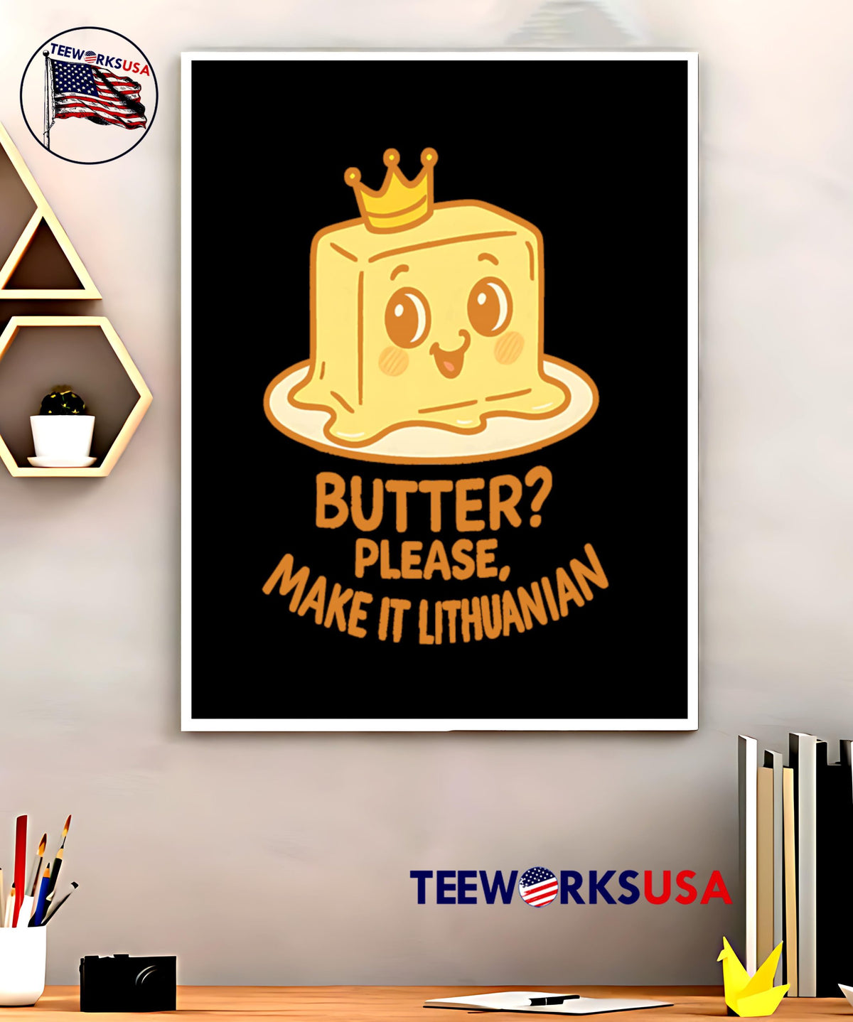 Royal Butter Lithuanian Food Reign Premium - Adult & Kids T-Shirts, Sweatshirts & Hoodies apparel design preview 5