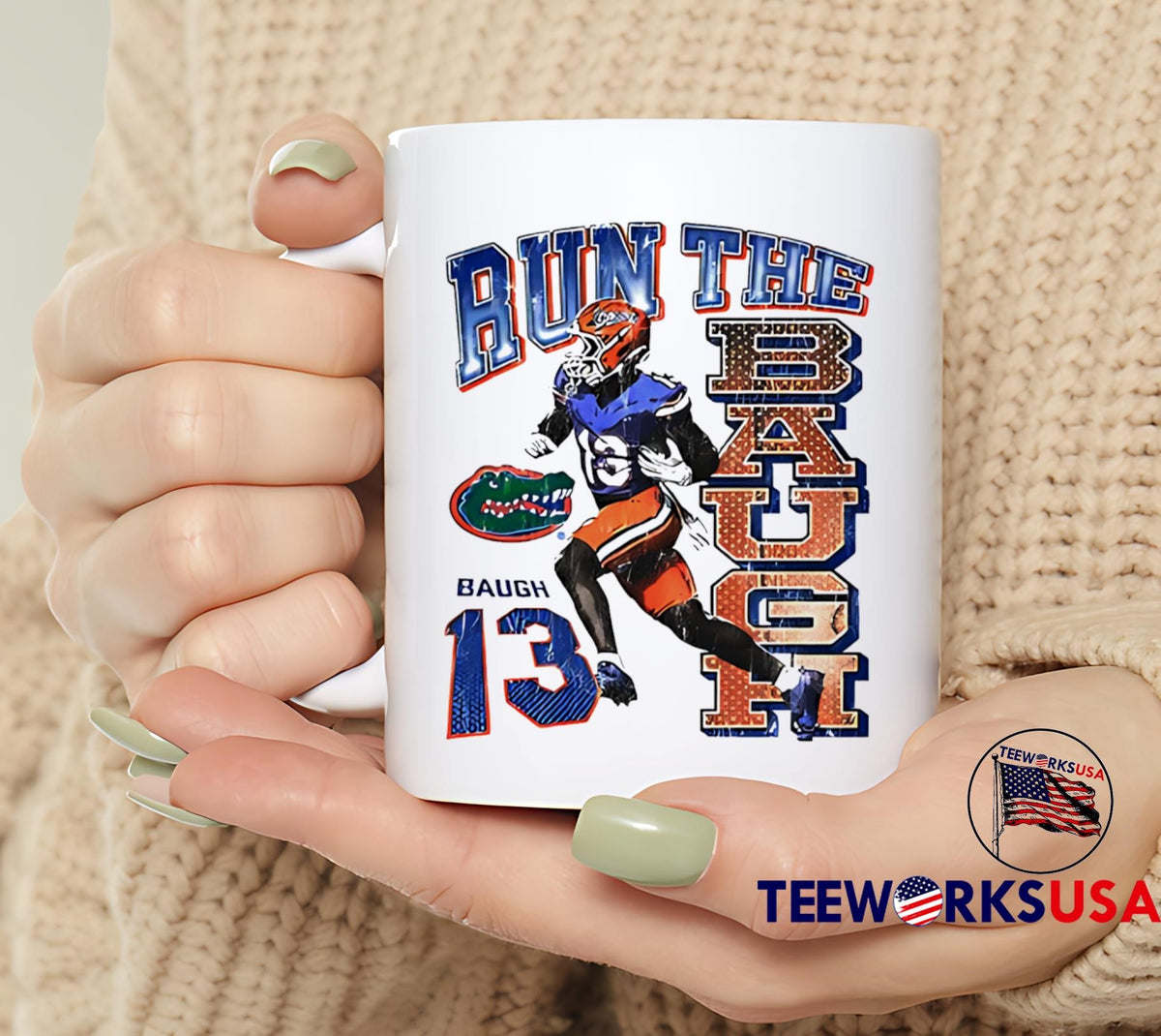 Run the baugh Florida NIL - Adult & Kids T-Shirts, Sweatshirts & Hoodies apparel design preview 6