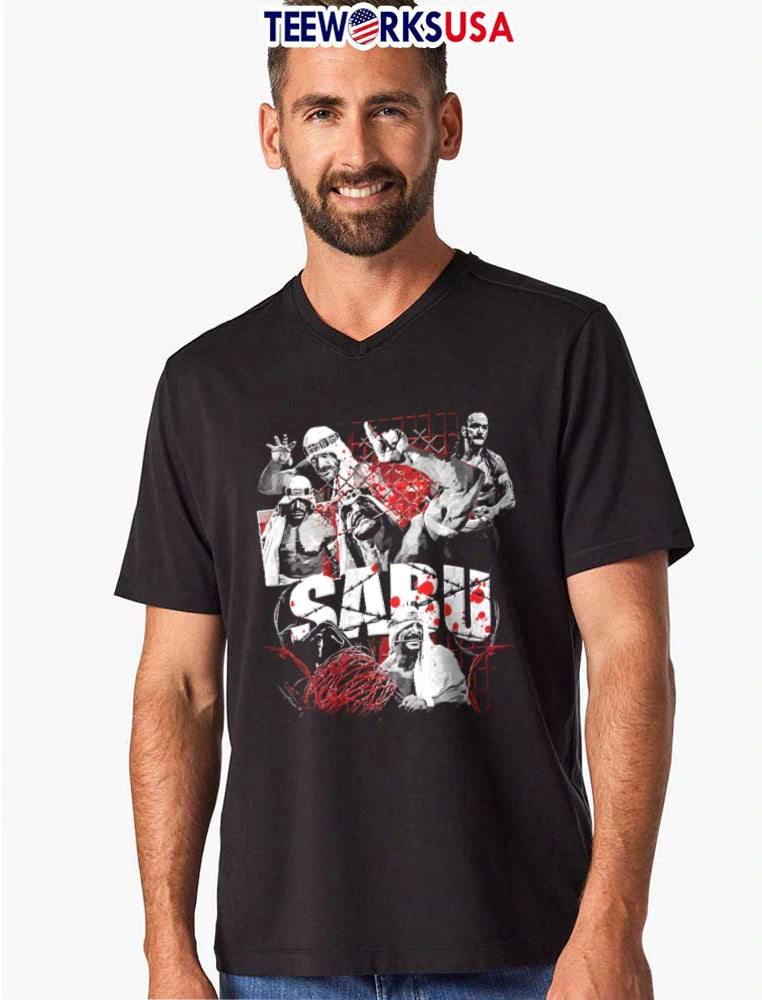 Sabu hardcore wrestling barbed wire death match - Adult & Kids T-Shirts, Sweatshirts & Hoodies apparel design preview 8