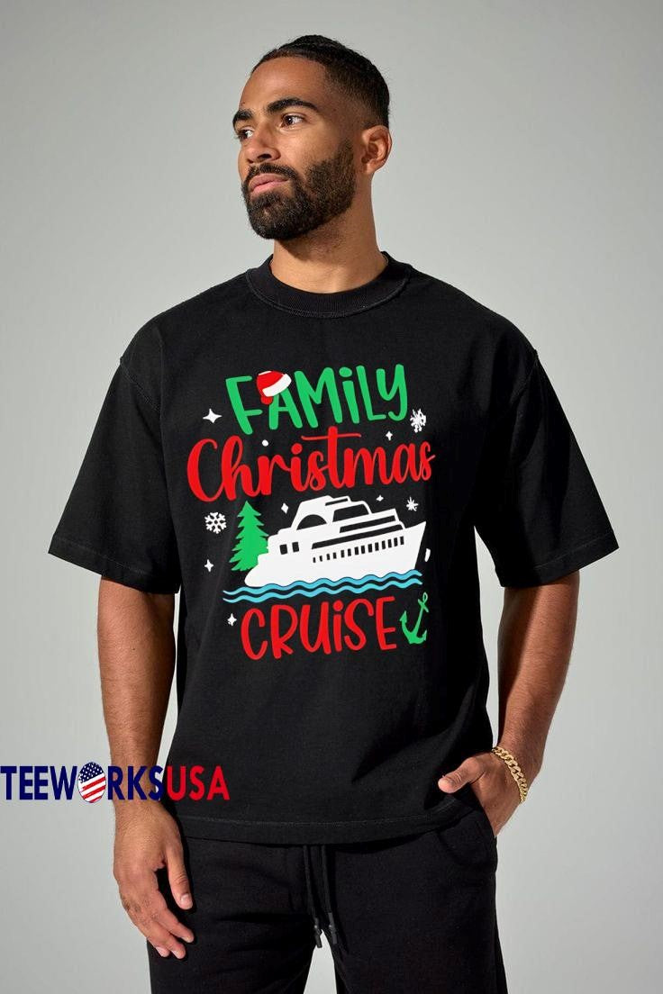 Sailing Family Christmas Cruise 2025 - Adult & Kids T-Shirts, Sweatshirts & Hoodies apparel design preview 3