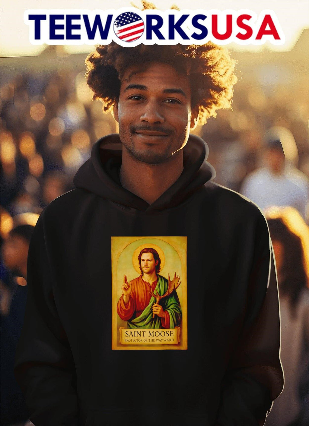 Saint Moose protector of the Wayward - Adult & Kids T-Shirts, Sweatshirts & Hoodies apparel design preview 2