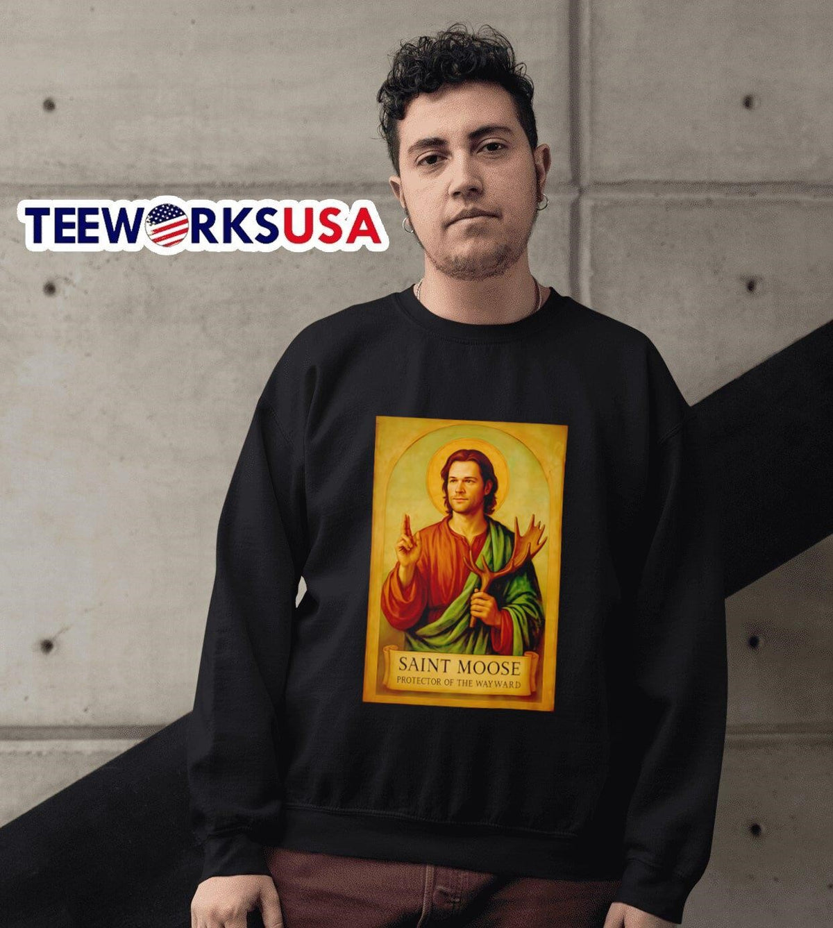Saint Moose protector of the Wayward - Adult & Kids T-Shirts, Sweatshirts & Hoodies apparel design preview 6