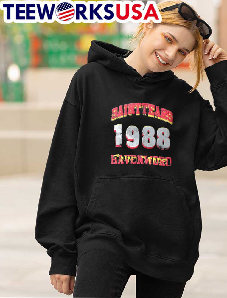 Saint Tears Havenford 1988 Distressed Athletic Block - Adult & Kids T-Shirts, Sweatshirts & Hoodies apparel design preview 4