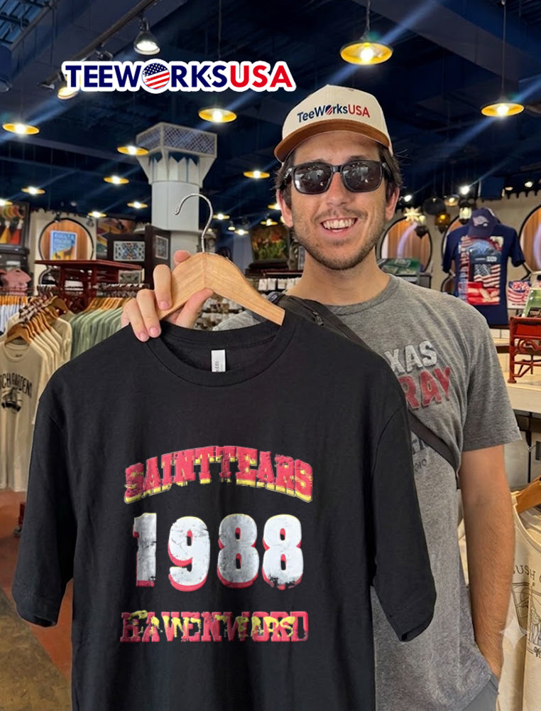 Saint Tears Havenford 1988 Distressed Athletic Block - Adult & Kids T-Shirts, Sweatshirts & Hoodies apparel design preview 2