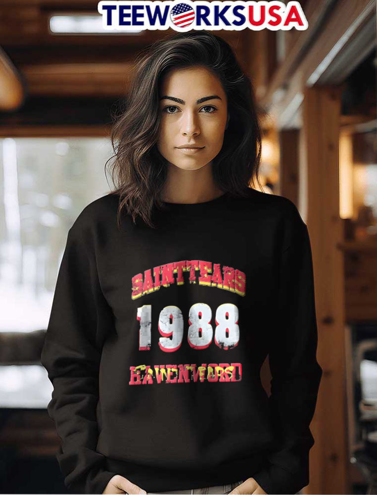 Saint Tears Havenford 1988 Distressed Athletic Block - Adult & Kids T-Shirts, Sweatshirts & Hoodies apparel design preview 7