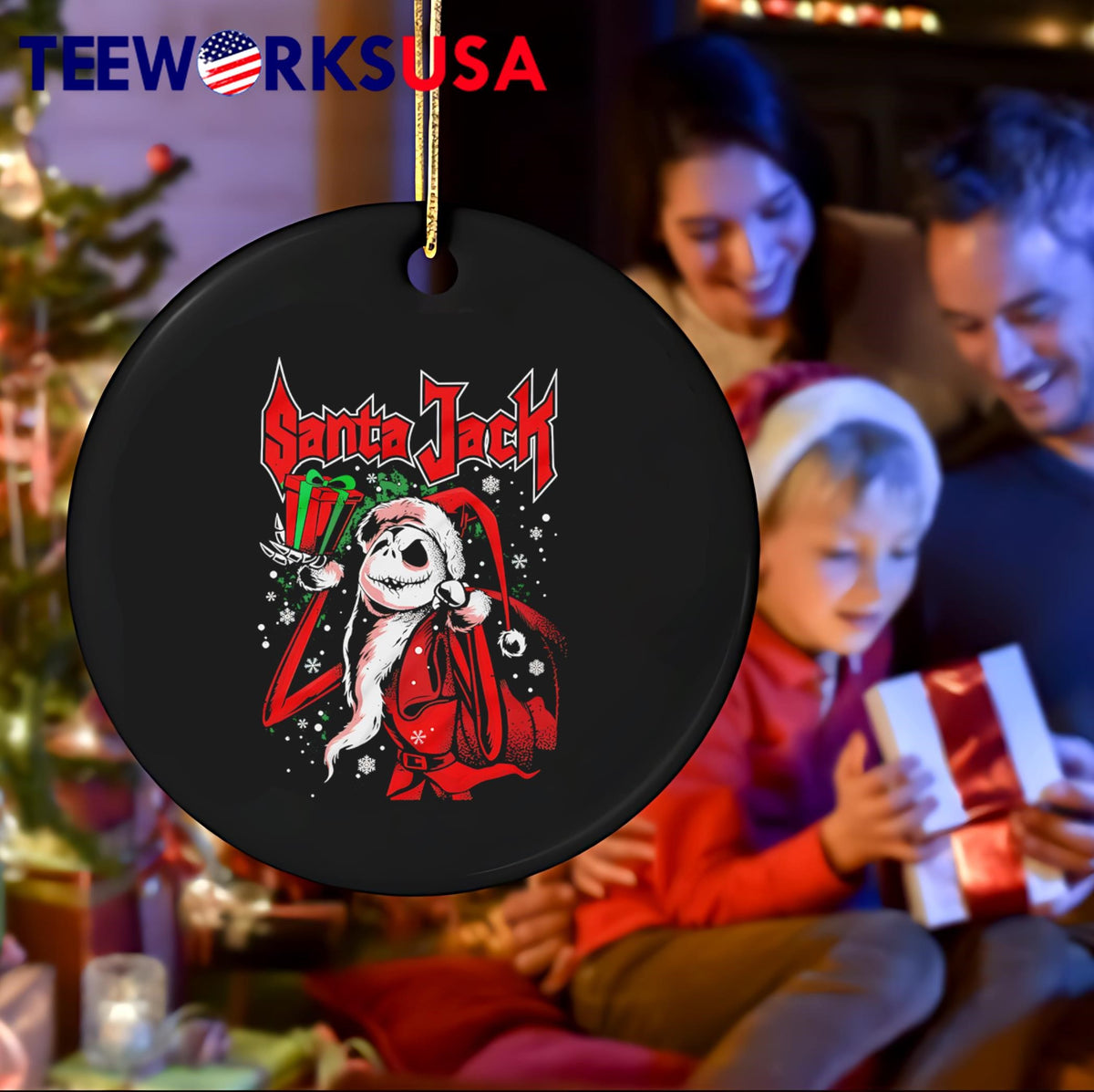 Santa Jack Christmas - Adult & Kids T-Shirts, Sweatshirts & Hoodies apparel design preview 4