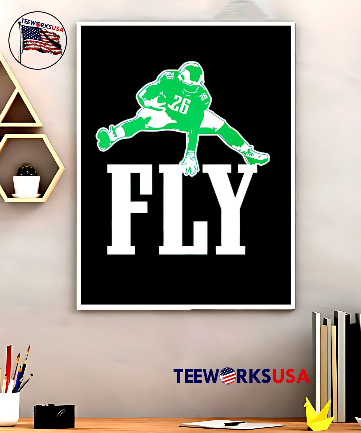 Saquon Barkley Flyquon - Adult & Kids T-Shirts, Sweatshirts & Hoodies apparel design preview 5