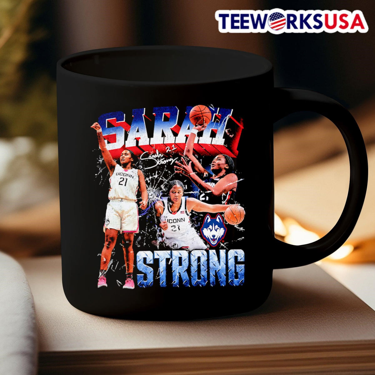 Sarah Strong UConn women's basketball 90s retro - Adult & Kids T-Shirts, Sweatshirts & Hoodies apparel design preview 3