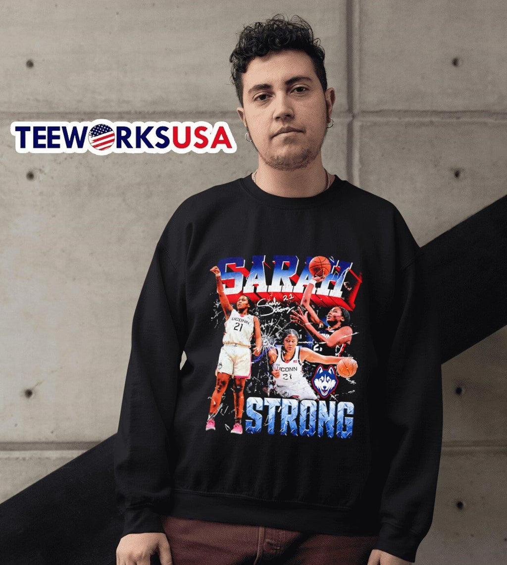 Sarah Strong UConn women's basketball 90s retro - Adult & Kids T-Shirts, Sweatshirts & Hoodies apparel design preview 6