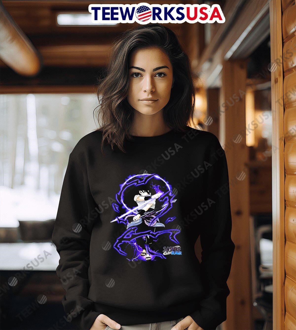 Sasuke swordsmanship - Adult & Kids T-Shirts, Sweatshirts & Hoodies apparel design preview 6