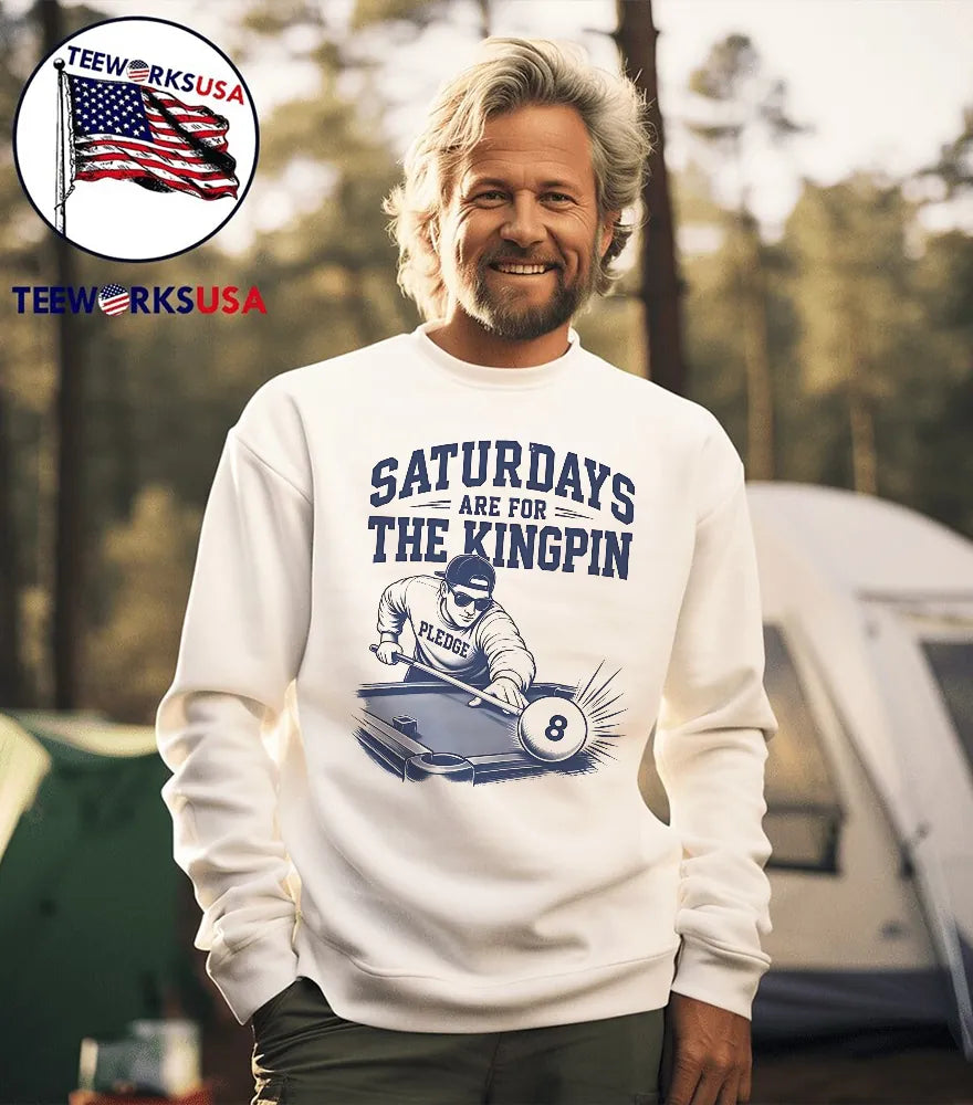 Saturdays Are For The Kingpin 8-Ball Pablo - Adult & Kids T-Shirts, Sweatshirts & Hoodies apparel design preview 5
