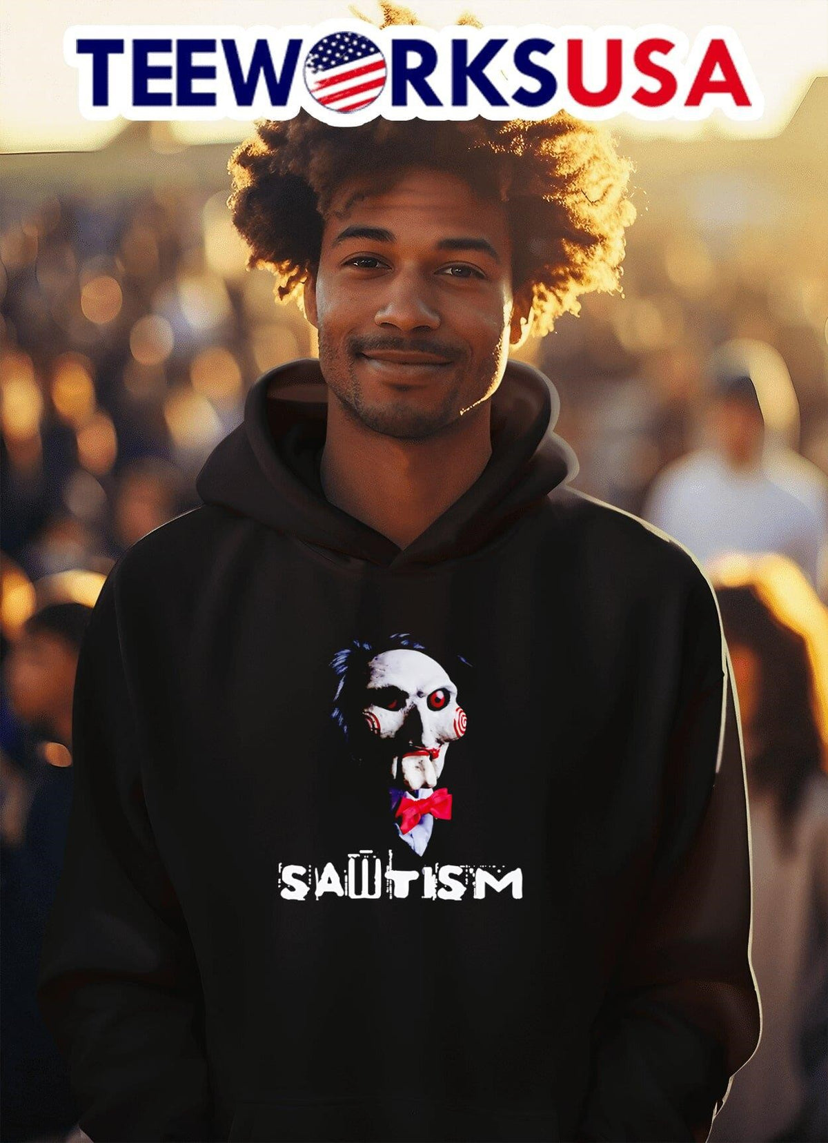 Sawtism Autism - Adult & Kids T-Shirts, Sweatshirts & Hoodies apparel design preview 2