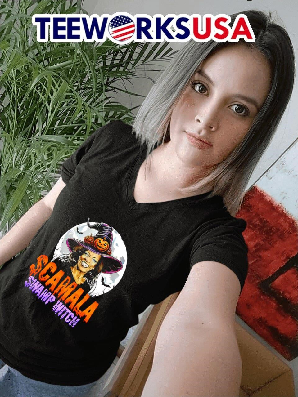 Scamala swamp witch Halloween - Adult & Kids T-Shirts, Sweatshirts & Hoodies apparel design preview 4
