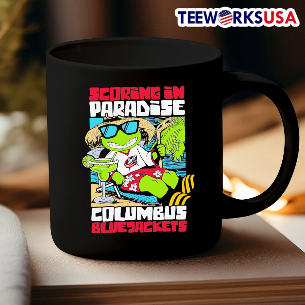 Scoring in paradise Columbus Bluejackets - Adult & Kids T-Shirts, Sweatshirts & Hoodies apparel design preview 3
