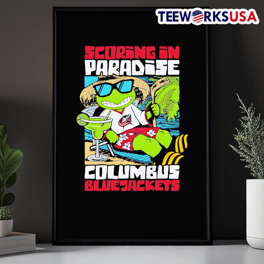Scoring in paradise Columbus Bluejackets - Adult & Kids T-Shirts, Sweatshirts & Hoodies apparel design preview 5