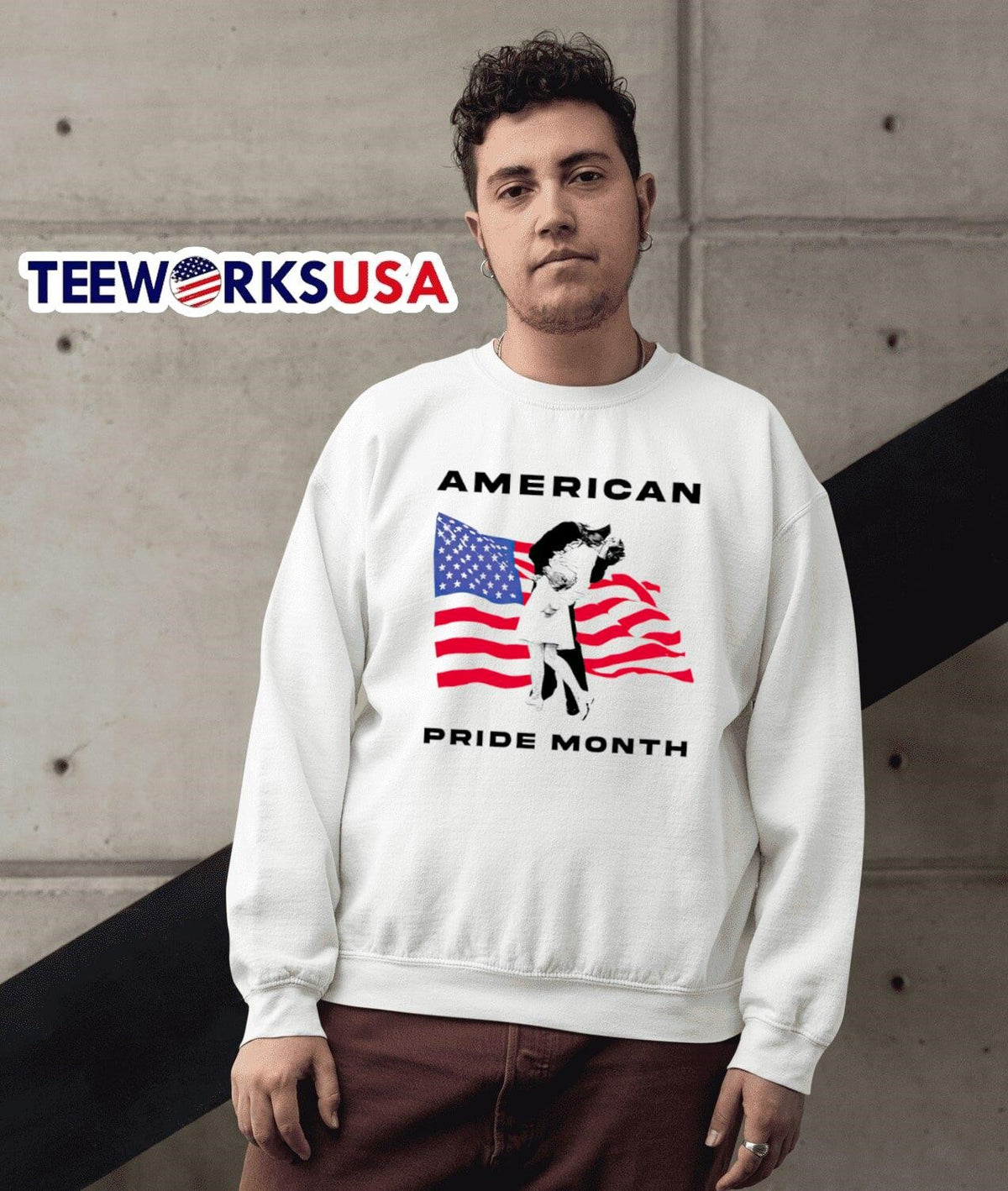 Sean strickland 2024 American pride month flag USA - Adult & Kids T-Shirts, Sweatshirts & Hoodies apparel design preview 3